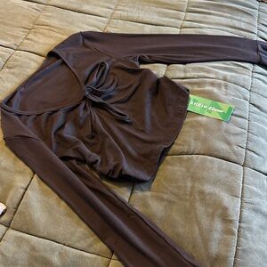 SHEIN EZwear Navy Ribbed Top